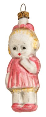 Small Girl in Red<br>Vintage Nostalgia Ornament